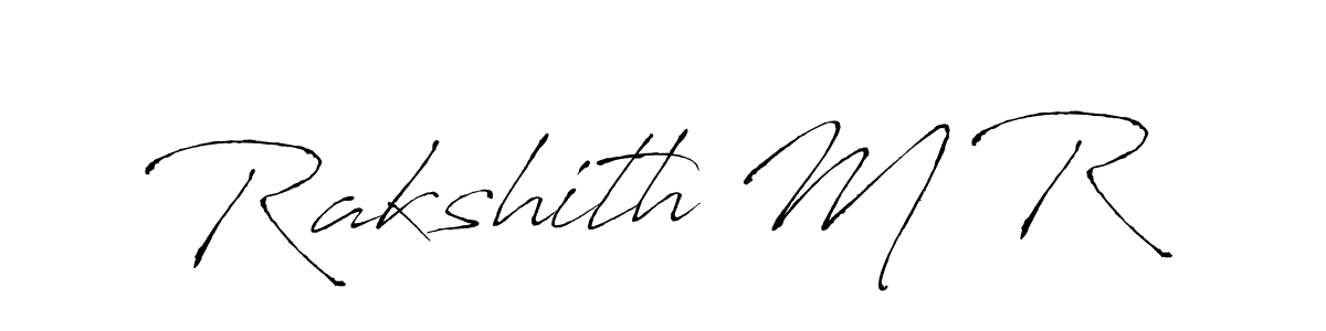 Create a beautiful signature design for name Rakshith M R. With this signature (Antro_Vectra) fonts, you can make a handwritten signature for free. Rakshith M R signature style 6 images and pictures png