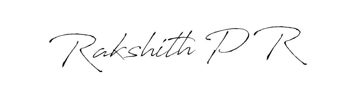 The best way (Antro_Vectra) to make a short signature is to pick only two or three words in your name. The name Rakshith P R include a total of six letters. For converting this name. Rakshith P R signature style 6 images and pictures png
