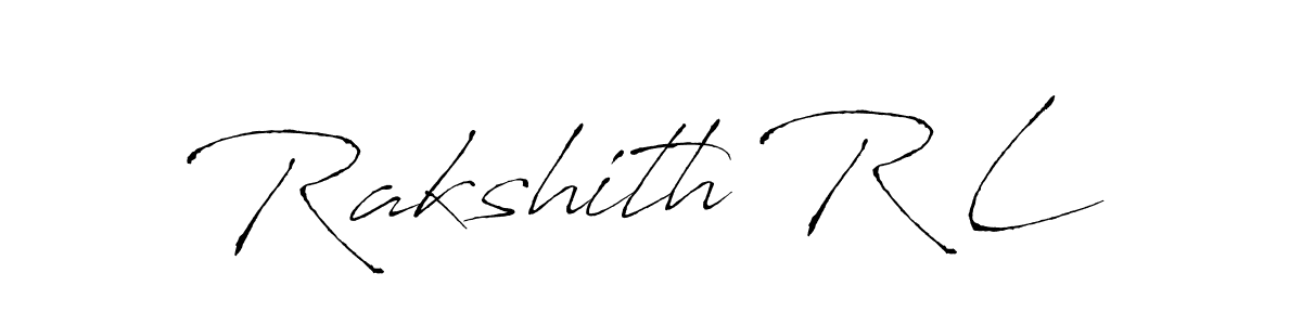 Similarly Antro_Vectra is the best handwritten signature design. Signature creator online .You can use it as an online autograph creator for name Rakshith R L. Rakshith R L signature style 6 images and pictures png