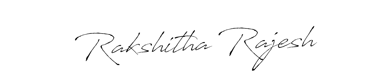 Make a beautiful signature design for name Rakshitha Rajesh. With this signature (Antro_Vectra) style, you can create a handwritten signature for free. Rakshitha Rajesh signature style 6 images and pictures png