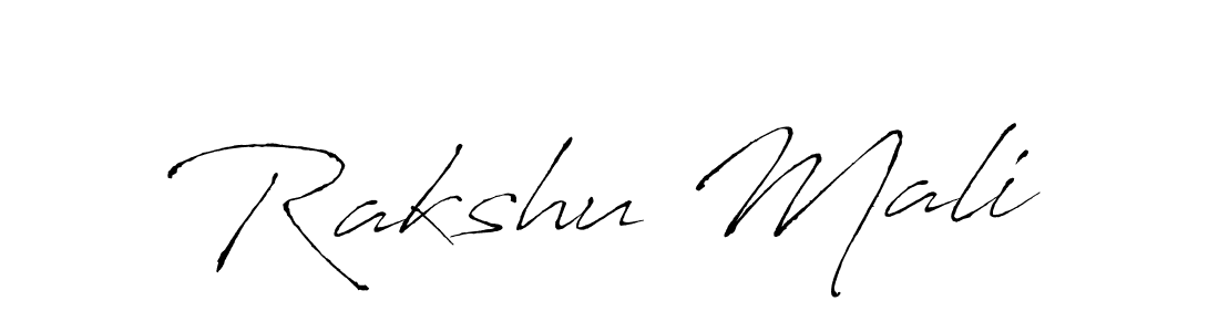 Antro_Vectra is a professional signature style that is perfect for those who want to add a touch of class to their signature. It is also a great choice for those who want to make their signature more unique. Get Rakshu Mali name to fancy signature for free. Rakshu Mali signature style 6 images and pictures png