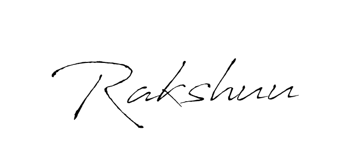 Use a signature maker to create a handwritten signature online. With this signature software, you can design (Antro_Vectra) your own signature for name Rakshuu. Rakshuu signature style 6 images and pictures png