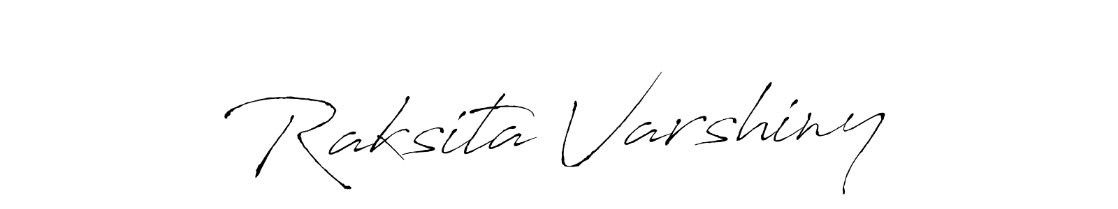 Antro_Vectra is a professional signature style that is perfect for those who want to add a touch of class to their signature. It is also a great choice for those who want to make their signature more unique. Get Raksita Varshiny name to fancy signature for free. Raksita Varshiny signature style 6 images and pictures png