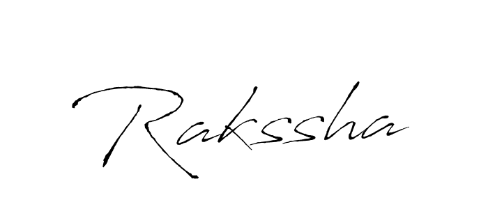 Create a beautiful signature design for name Rakssha. With this signature (Antro_Vectra) fonts, you can make a handwritten signature for free. Rakssha signature style 6 images and pictures png