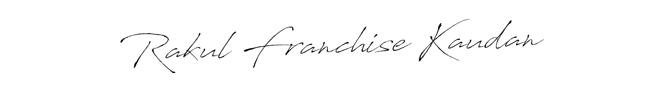 Also You can easily find your signature by using the search form. We will create Rakul Franchise Kaudan name handwritten signature images for you free of cost using Antro_Vectra sign style. Rakul Franchise Kaudan signature style 6 images and pictures png