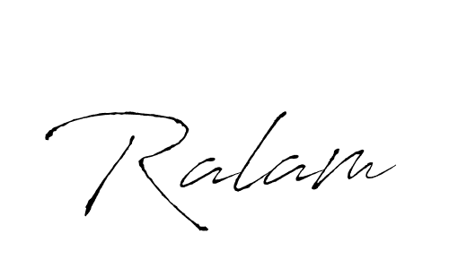 Design your own signature with our free online signature maker. With this signature software, you can create a handwritten (Antro_Vectra) signature for name Ralam. Ralam signature style 6 images and pictures png