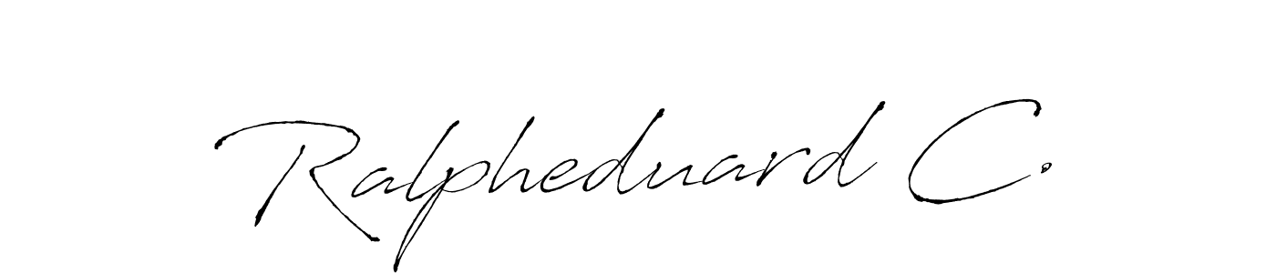 You should practise on your own different ways (Antro_Vectra) to write your name (Ralpheduard C.) in signature. don't let someone else do it for you. Ralpheduard C. signature style 6 images and pictures png