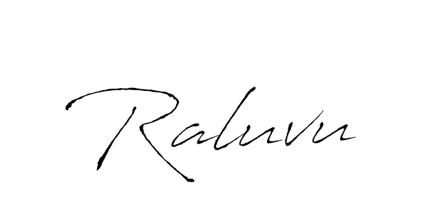 How to make Raluvu name signature. Use Antro_Vectra style for creating short signs online. This is the latest handwritten sign. Raluvu signature style 6 images and pictures png