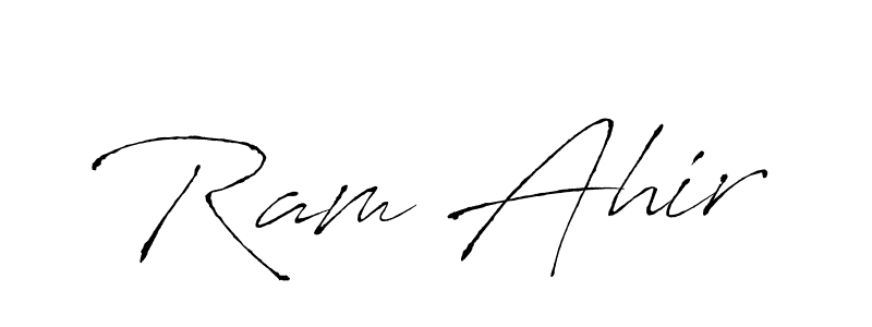 Use a signature maker to create a handwritten signature online. With this signature software, you can design (Antro_Vectra) your own signature for name Ram Ahir. Ram Ahir signature style 6 images and pictures png