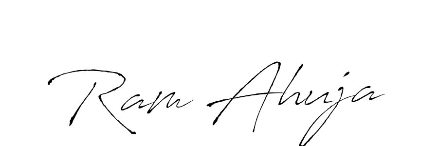 Design your own signature with our free online signature maker. With this signature software, you can create a handwritten (Antro_Vectra) signature for name Ram Ahuja. Ram Ahuja signature style 6 images and pictures png