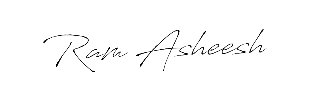 Design your own signature with our free online signature maker. With this signature software, you can create a handwritten (Antro_Vectra) signature for name Ram Asheesh. Ram Asheesh signature style 6 images and pictures png