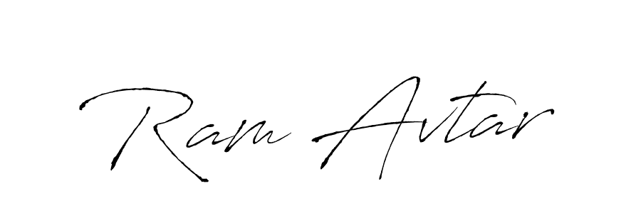 Design your own signature with our free online signature maker. With this signature software, you can create a handwritten (Antro_Vectra) signature for name Ram Avtar. Ram Avtar signature style 6 images and pictures png