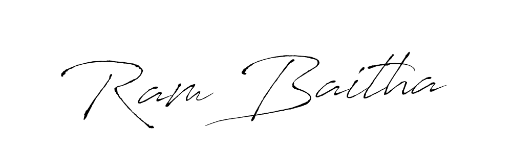 How to make Ram Baitha name signature. Use Antro_Vectra style for creating short signs online. This is the latest handwritten sign. Ram Baitha signature style 6 images and pictures png