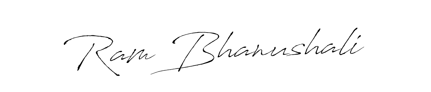 Design your own signature with our free online signature maker. With this signature software, you can create a handwritten (Antro_Vectra) signature for name Ram Bhanushali. Ram Bhanushali signature style 6 images and pictures png