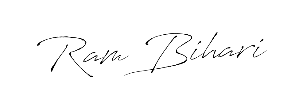 Antro_Vectra is a professional signature style that is perfect for those who want to add a touch of class to their signature. It is also a great choice for those who want to make their signature more unique. Get Ram Bihari name to fancy signature for free. Ram Bihari signature style 6 images and pictures png