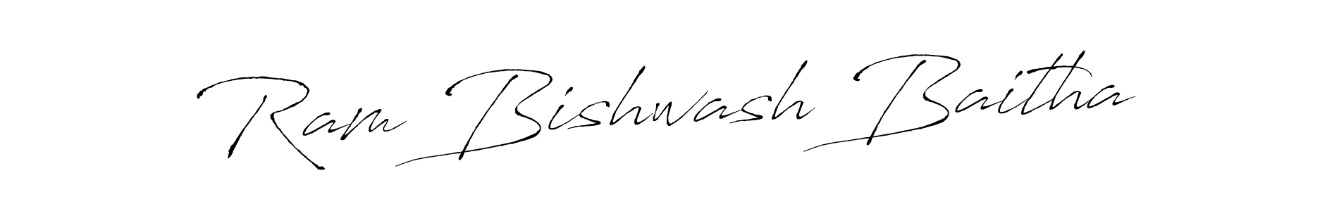 Use a signature maker to create a handwritten signature online. With this signature software, you can design (Antro_Vectra) your own signature for name Ram Bishwash Baitha. Ram Bishwash Baitha signature style 6 images and pictures png