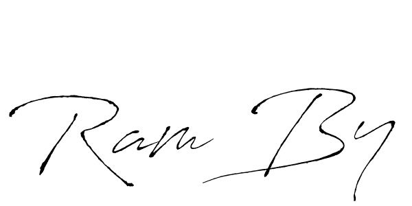 Use a signature maker to create a handwritten signature online. With this signature software, you can design (Antro_Vectra) your own signature for name Ram By. Ram By signature style 6 images and pictures png