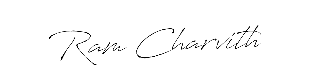 You should practise on your own different ways (Antro_Vectra) to write your name (Ram Charvith) in signature. don't let someone else do it for you. Ram Charvith signature style 6 images and pictures png