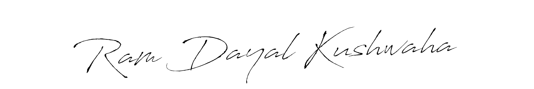 Design your own signature with our free online signature maker. With this signature software, you can create a handwritten (Antro_Vectra) signature for name Ram Dayal Kushwaha. Ram Dayal Kushwaha signature style 6 images and pictures png