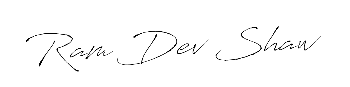 This is the best signature style for the Ram Dev Shaw name. Also you like these signature font (Antro_Vectra). Mix name signature. Ram Dev Shaw signature style 6 images and pictures png