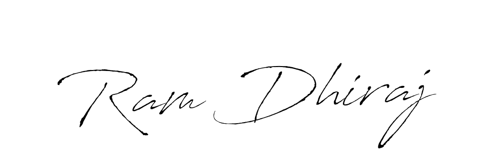 How to make Ram Dhiraj name signature. Use Antro_Vectra style for creating short signs online. This is the latest handwritten sign. Ram Dhiraj signature style 6 images and pictures png