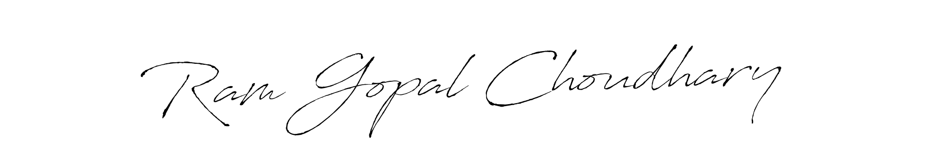 Antro_Vectra is a professional signature style that is perfect for those who want to add a touch of class to their signature. It is also a great choice for those who want to make their signature more unique. Get Ram Gopal Choudhary name to fancy signature for free. Ram Gopal Choudhary signature style 6 images and pictures png