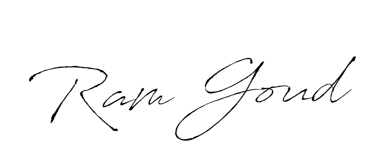 How to make Ram Goud name signature. Use Antro_Vectra style for creating short signs online. This is the latest handwritten sign. Ram Goud signature style 6 images and pictures png