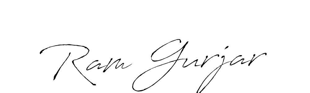 How to make Ram Gurjar name signature. Use Antro_Vectra style for creating short signs online. This is the latest handwritten sign. Ram Gurjar signature style 6 images and pictures png