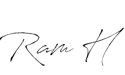 Antro_Vectra is a professional signature style that is perfect for those who want to add a touch of class to their signature. It is also a great choice for those who want to make their signature more unique. Get Ram H name to fancy signature for free. Ram H signature style 6 images and pictures png