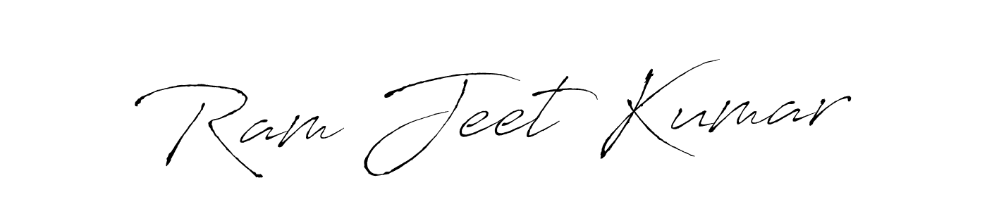 Create a beautiful signature design for name Ram Jeet Kumar. With this signature (Antro_Vectra) fonts, you can make a handwritten signature for free. Ram Jeet Kumar signature style 6 images and pictures png