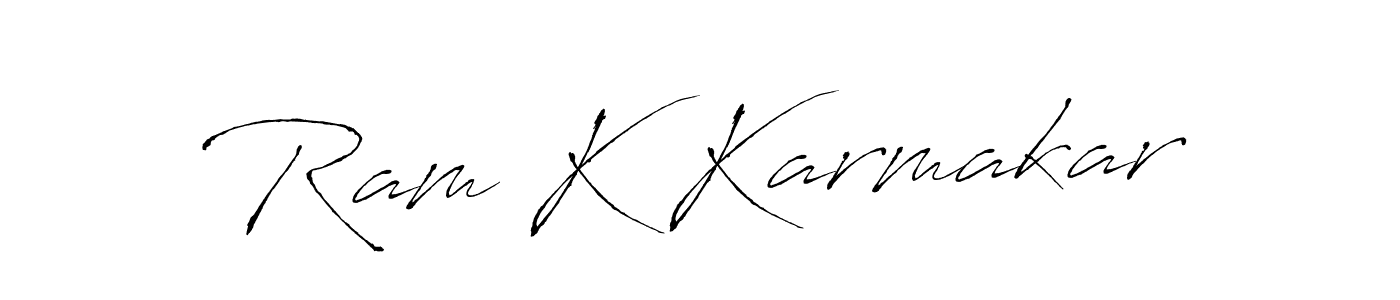 if you are searching for the best signature style for your name Ram K Karmakar. so please give up your signature search. here we have designed multiple signature styles  using Antro_Vectra. Ram K Karmakar signature style 6 images and pictures png