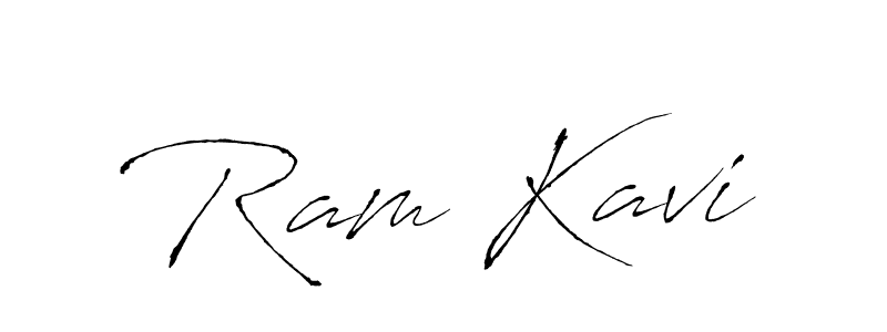 Similarly Antro_Vectra is the best handwritten signature design. Signature creator online .You can use it as an online autograph creator for name Ram Kavi. Ram Kavi signature style 6 images and pictures png