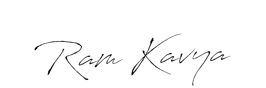 Design your own signature with our free online signature maker. With this signature software, you can create a handwritten (Antro_Vectra) signature for name Ram Kavya. Ram Kavya signature style 6 images and pictures png