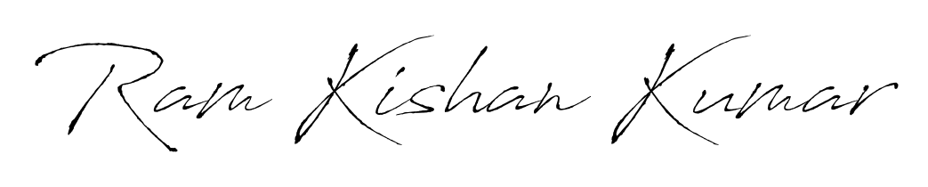 Create your official email sign-off with Ram Kishan Kumar name in Antro_Vectra style. Crisp, clean, and perfectly legible across all screens. Ram Kishan Kumar signature style 6 images and pictures png