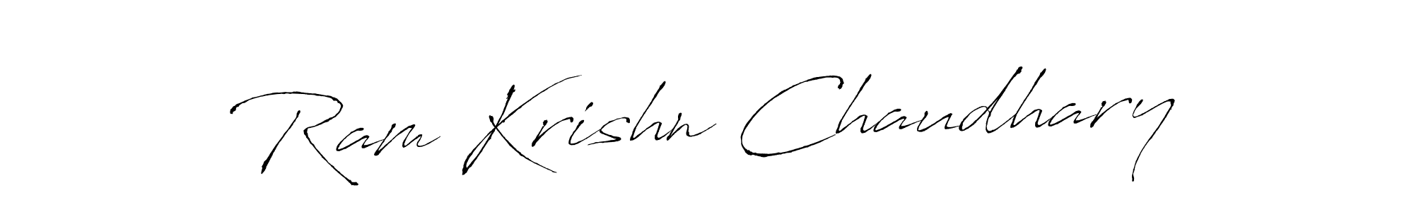 How to make Ram Krishn Chaudhary signature? Antro_Vectra is a professional autograph style. Create handwritten signature for Ram Krishn Chaudhary name. Ram Krishn Chaudhary signature style 6 images and pictures png