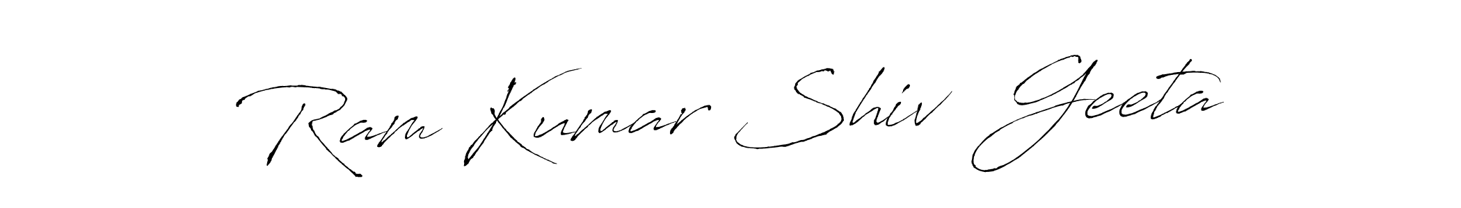 How to make Ram Kumar Shiv  Geeta name signature. Use Antro_Vectra style for creating short signs online. This is the latest handwritten sign. Ram Kumar Shiv  Geeta signature style 6 images and pictures png
