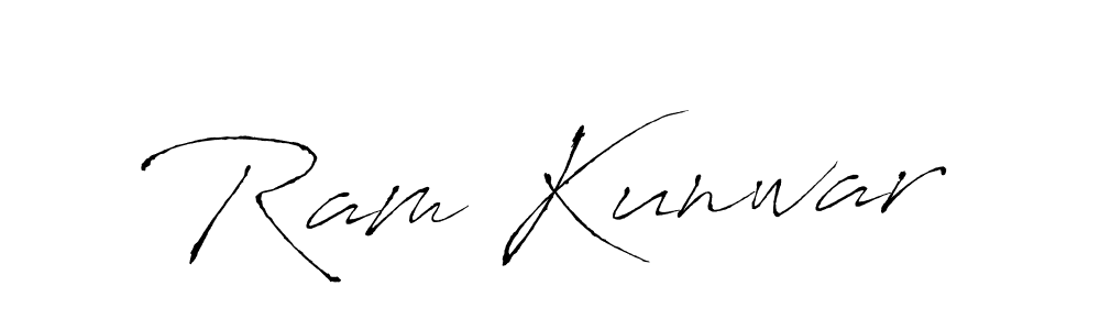 You should practise on your own different ways (Antro_Vectra) to write your name (Ram Kunwar) in signature. don't let someone else do it for you. Ram Kunwar signature style 6 images and pictures png