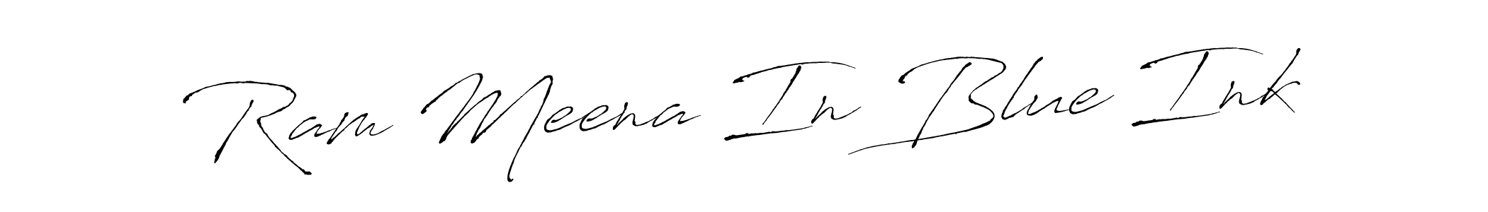 You should practise on your own different ways (Antro_Vectra) to write your name (Ram Meena In Blue Ink) in signature. don't let someone else do it for you. Ram Meena In Blue Ink signature style 6 images and pictures png