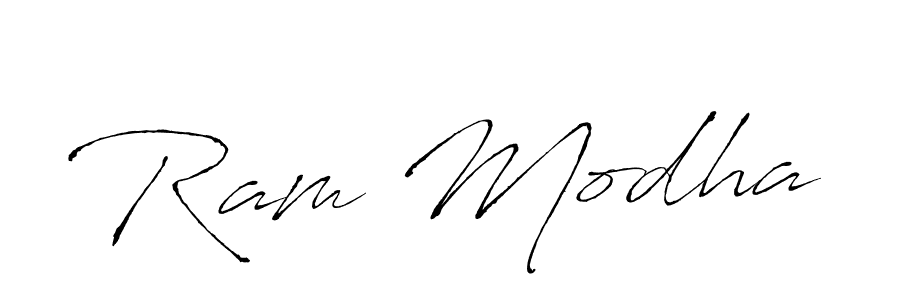 How to make Ram Modha name signature. Use Antro_Vectra style for creating short signs online. This is the latest handwritten sign. Ram Modha signature style 6 images and pictures png