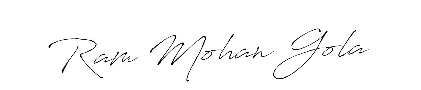 Make a beautiful signature design for name Ram Mohan Gola. With this signature (Antro_Vectra) style, you can create a handwritten signature for free. Ram Mohan Gola signature style 6 images and pictures png