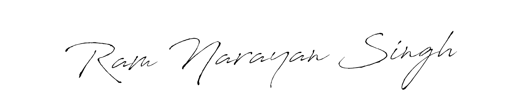 How to make Ram Narayan Singh name signature. Use Antro_Vectra style for creating short signs online. This is the latest handwritten sign. Ram Narayan Singh signature style 6 images and pictures png