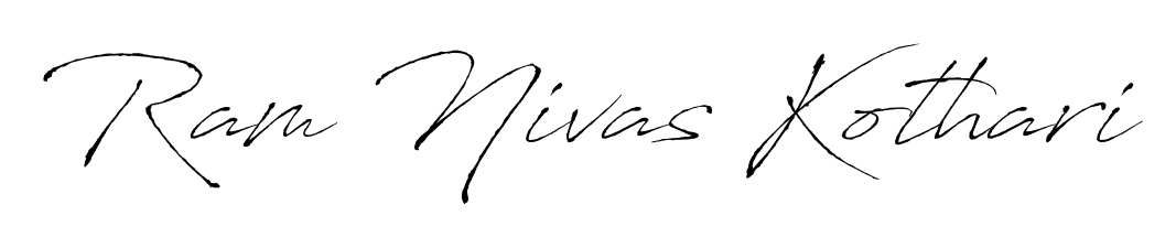Create a personalized artistic stamp with Ram Nivas Kothari in Antro_Vectra font. Perfect for visual artists, designers, and influencers. Ram Nivas Kothari signature style 6 images and pictures png
