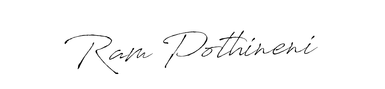 Make a beautiful signature design for name Ram Pothineni. With this signature (Antro_Vectra) style, you can create a handwritten signature for free. Ram Pothineni signature style 6 images and pictures png