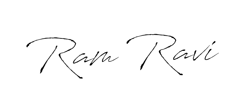 How to make Ram Ravi name signature. Use Antro_Vectra style for creating short signs online. This is the latest handwritten sign. Ram Ravi signature style 6 images and pictures png