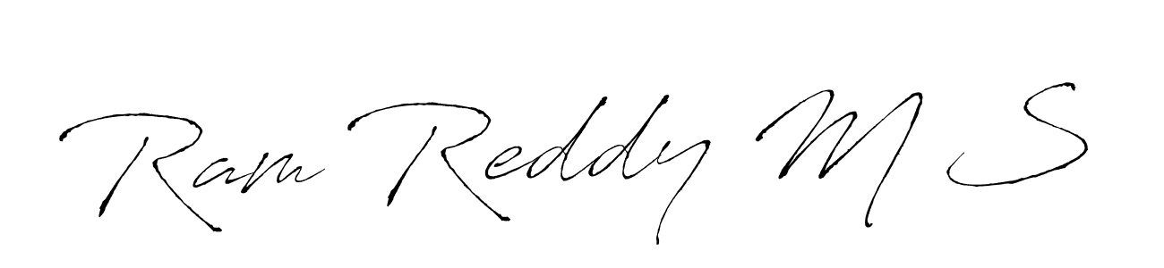 Also You can easily find your signature by using the search form. We will create Ram Reddy M S name handwritten signature images for you free of cost using Antro_Vectra sign style. Ram Reddy M S signature style 6 images and pictures png