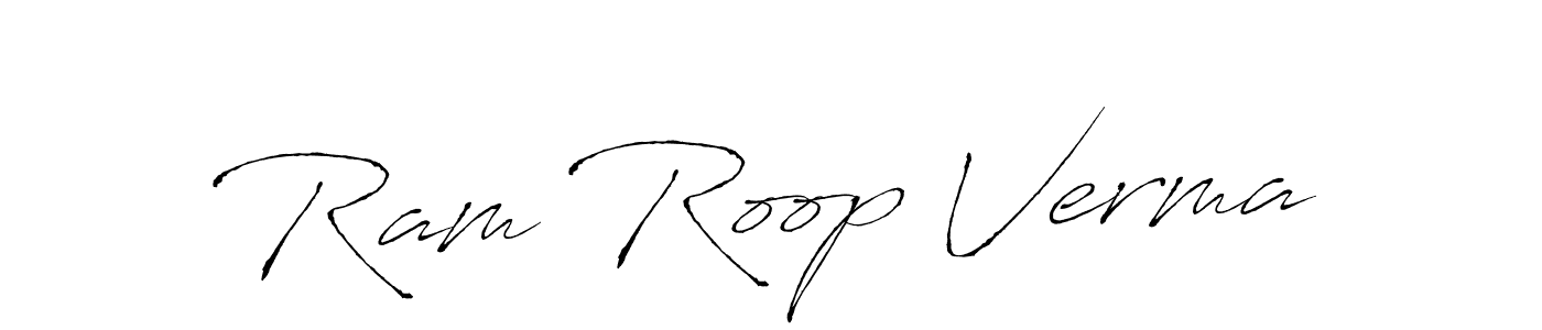 How to make Ram Roop Verma name signature. Use Antro_Vectra style for creating short signs online. This is the latest handwritten sign. Ram Roop Verma signature style 6 images and pictures png