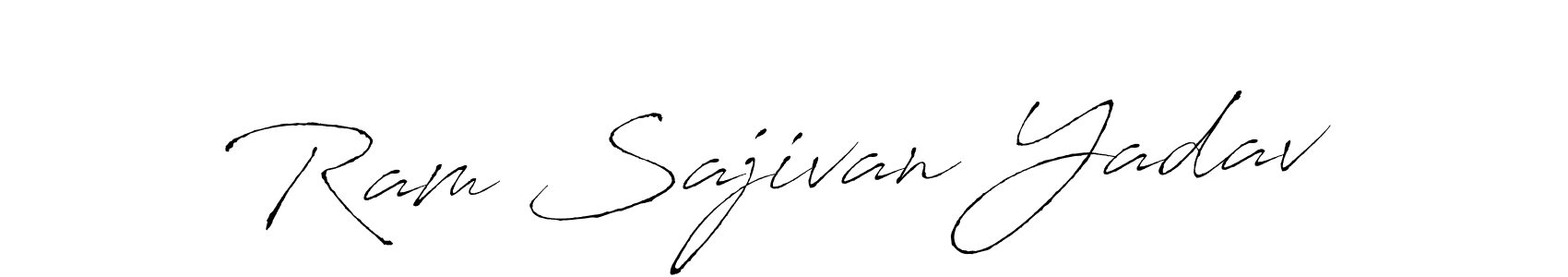 Create a beautiful signature design for name Ram Sajivan Yadav. With this signature (Antro_Vectra) fonts, you can make a handwritten signature for free. Ram Sajivan Yadav signature style 6 images and pictures png