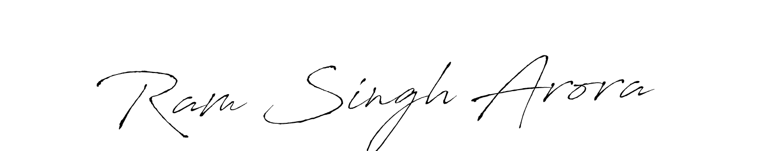 Make a beautiful signature design for name Ram Singh Arora. With this signature (Antro_Vectra) style, you can create a handwritten signature for free. Ram Singh Arora signature style 6 images and pictures png