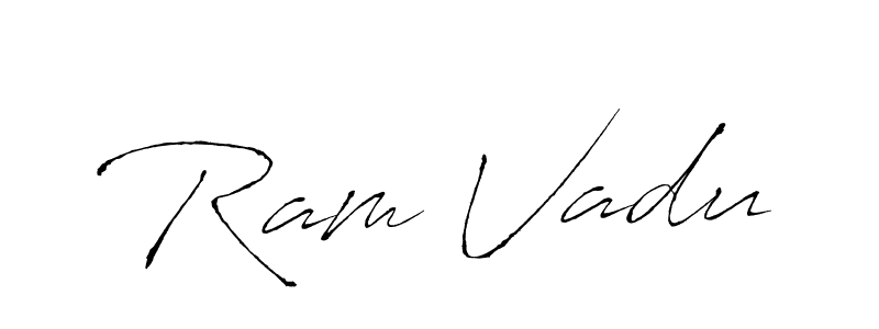 Antro_Vectra is a professional signature style that is perfect for those who want to add a touch of class to their signature. It is also a great choice for those who want to make their signature more unique. Get Ram Vadu name to fancy signature for free. Ram Vadu signature style 6 images and pictures png