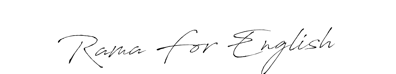 Make a beautiful signature design for name Rama For English. With this signature (Antro_Vectra) style, you can create a handwritten signature for free. Rama For English signature style 6 images and pictures png